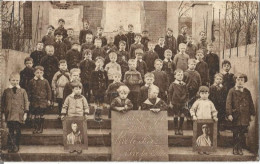 Photo Carte Frameries  Institut St Joseph Vive Le Roi Vive La Reine 1 Année 1924 ( Voir Les 2 Scan ) - Frameries