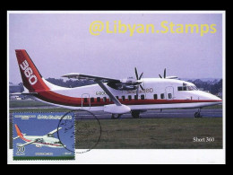 LIBYA 1984 Shorts 360 Commuter Aircraft ICAO Aviation (maximum-card) - Aerei