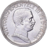Italie, Victor-Emmanuel III, 2 Lire, 1915, Rome, Argent, SUP+ - 1900-1946 : Victor Emmanuel III & Umberto II