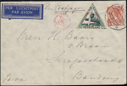 Brief AMSTERDAM - BATAVIA POSTJAGER Ab 'sGRAVENHAGE 7.12.33 Nach Bandoeng 22.12. - Luftpost
