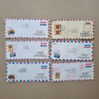 HONDURAS - LOTE DE 6 SOBRES CIRCULADOS CON VARIEDAD DE ESTAPILLAS - Honduras