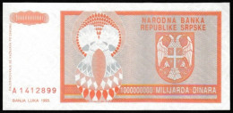 BOSNIA (Serbian Republic) 1,000,000,000 Dinara (1 Billion) Pick #147a 1993 UNC - Other - Europe