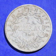 Etats Pontificaux Vatican  / 1 Lira Argent 1869 AN XXIII / 4,88gr KM#1387 Silver - Vaticano