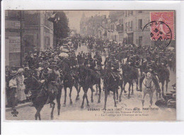 COGNAC: 1907, Visite De M. Barthou, Ministre Des Travaux Publics, Le Cortège Sur L'avenue De La Gare - Très Bon état - Cognac