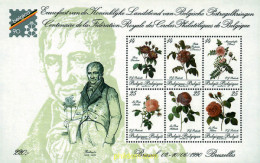 99508 MNH BELGICA 1990 BELGICA 90. SALON INTERNACIONAL DE FILATELIA. ROSAS DE PIERRE JOSEPH REDOUTÉ - Altri & Non Classificati