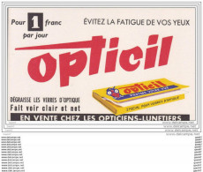 BUVARD  Réf-JP-M-09 (  Avec PUB  )    OPTICIL Pour 1 Franc Par Jour       Dég - Wassen En Poetsen
