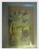 BATEAUX.FANTAISIE.VOILIER .SOUS LE VOILIER DES FLEURS.ELEMENTS EN SUR-AJOUT ET EN MATIERE DE TYPE PLASTIQUE. - Zeilboten