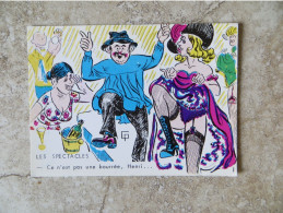 CPM Humour Illustrateur Saint Geniès Série Les Spectacles - Danseuse De Cabaret Bas Porte Jarretelles Danse Bourrée - Humour