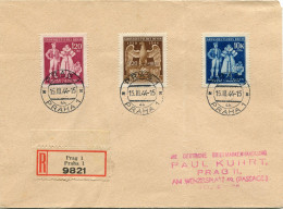 BOHEME ET MORAVIE LETTRE RECOMMANDEE AFFRANCHIE AVEC LES N°112 / 114 DEPART PRAG 15 III 44 PRAHA POUR LA TCHECOSLOVAQUIE - Covers & Documents