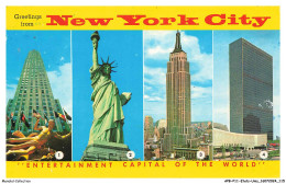 APBP11-0814-ETATS-UNIS - NEW YORK CITY - RCA Building - Statue Of Liberty - Empire State Building - United Nations Bldg - Viste Panoramiche, Panorama