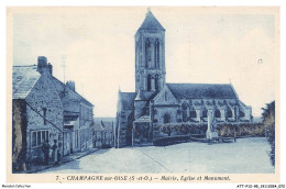 ATTP12-0854-95 - CHAMPAGNE-SUR-OISE - Mairie - église Et Monument - Champagne Sur Oise