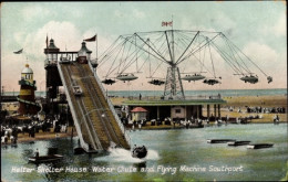 CPA Southport Merseyside England, Helter-Skelter-House, Wasserrutsche, Flugmaschine - Andere & Zonder Classificatie