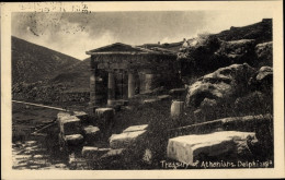 CPA Athen Griechenland, Schatzkammer Der Athener Delphi, Schatzhaus - Grecia