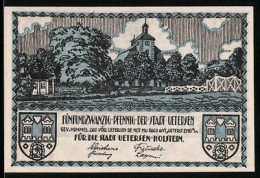 Notgeld Uetersen, 25 Pfennig, Kirche, Ortsansicht, Wappen - [11] Local Banknote Issues