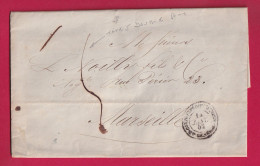 CORPS EXPEDITIONNAIRE ITALIE QUARTIE  GENERAL ROME 1852 POUR MARSEILLE TAXE 5 DOUBLE PORT - 1801-1848: Précurseurs XIX
