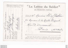 Carte En Franchise Militaire - "La Lettre Du Soldat" - Offert Par Le Journal Des Imprimeurs - Brieven En Documenten