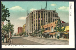 AK Nagoya, The Hirokoji Street With Six Story Building An Tramway Rails - Nagoya