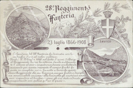 Ba259 Cartolina Militare 28 Reggimento Fanteria Borgo Levico - Reggimenti