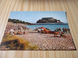 CPSM* Bormes-les-Mimosas (83).Le Fort De Brégançon - Au 1er Plan, La Plage De Cabasson - Carte Animée. - Bormes-les-Mimosas