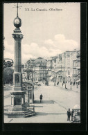 Postal La Coruna, Obelisco - La Coruña