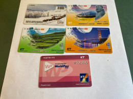 - 67 - South Korea Magnetic Multi Card 5 Different Phonecards - Corea Del Sur