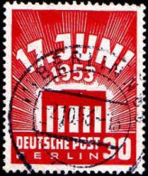 Berlin Poste Obl Yv: 97 Mi:111 17.Juni 1953 Porte De Brandenburg (TB Cachet Rond) - Monuments