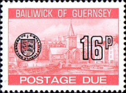Guernesey Taxe N** Yv:29 Mi:29 Postage Due - Churches & Cathedrals