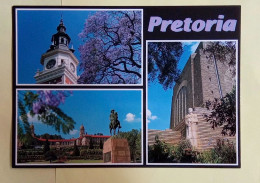 South Africa Postal Card Postcard Pretoria City Voortrekker Monument Paul Kruger Church Union Buildings Architecture - Chiese E Cattedrali