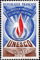 France Service N** Yv: 41 Mi:12 Déclaration Des Droits De L'homme - UNESCO
