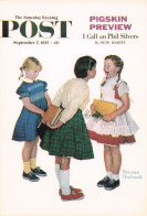 Norman Rockwell . THE CHECK-UP . The Saturday Evening POST . 1957 . PIGSKIN PREVIEW Pete MARTIN - Werbepostkarten