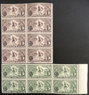 Belgique 1946 - Pa12 (Bloc De 8) + Pa13 (Bloc De 6) MNH°° - Mint