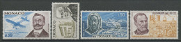 MONACO 1972 N° 910/913 ** Neufs MNH Superbes C 4 € Avions Planes Louis Blériot, Escoffier, Roald Amundsen, Pasteur - Unused Stamps