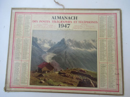Almanach Postes Télégraphes Téléphones /"Les Alpes Vues Du Brévent  "/EURE /  OLLER  Puteaux   /1947    CAL554 - Big : 1941-60