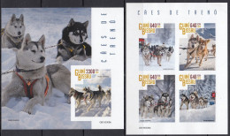 Dz0711 Imperf 2019 Guinea-Bissau Northern Sledge Dogs Husky #10490-3+Bl1805 Mnh - Dogs