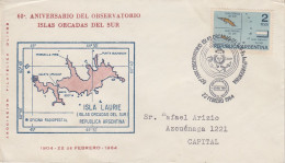 Argentina 1964 60e Aniversario Del Observatorio Islas Orcadas Del Sur Ca 22.02.1964 (AGR159) - Research Stations