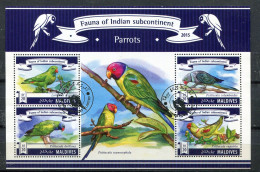 Maldives Ob  Blocs Perroquets - Protections Des Animaux - Parrots
