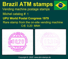 Brasilien Brazil ATM FRAMA UPU-Sonderausgabe Cr$ 0,20 MNH Automatenmarken Etiquetas Automatos CVP - Franking Labels