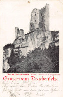 B198 Germany 1902 Gruss Vom Drachenfels Ruins Citadel Vintage Postcard - Autres & Non Classés