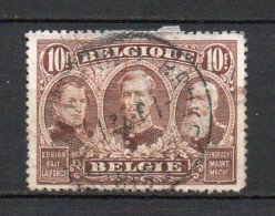 - BELGIQUE N° 149 Oblitéré - 10 F. Brun Les Trois Rois 1915 - Cote 24,00 € - - 1915-1920 Albert I