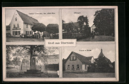 AK Obernessa, Gasthof Obernessa Von Alfred Zinn, Rittergut, Schule - Sonstige & Ohne Zuordnung