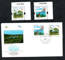 2025- Tunisia - Euromed: Mediterranean Nature Reserves: Fish - Bird - Hawk - Flower - Mountain- Sea- FDC+ Set 2v.MNH** - Emissions Communes
