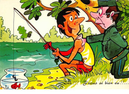 Peche. N°105425 .illustrateur .p.mann .cpsm .ah !!! Jvous Ai Bien Eu !! .n°1003.1 . - Pesca
