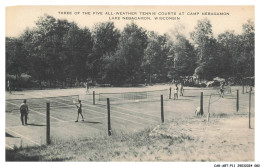 CAR-ABTP11-0858-SPORT - TENNIS - Three Of The Five All-weather Tennis Courts At Camp Nébagamon - Tennis