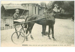 Hippisme.n°35960.deesse.baie.1913.CHEVAUX.sulky.SUPPLEMENT A LA FRANCE CHEVALINE.dos Blanc.course.cheval.jokey. - Ippica
