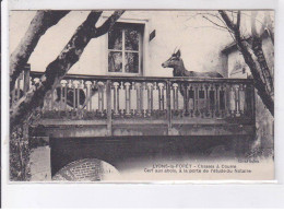 LYONS-la-FORÊT: Chasses à Courre, Cerf Aux Abois, à La Porte De L'étude Du Notaire - Très Bon état - Lyons-la-Forêt