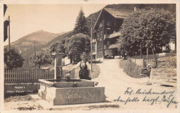A201 Austria 1932 Gaschurn I Montafon Kessler Hotel Woman Well Pottery Postcard - Wells