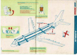 Air Inter - Airbus - Consignes De Sécurité - Safety Regulations (Plan évacuation D'un Avion Et Ouverture Porte) - Non Classés