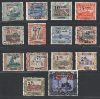 SAAR 70-83 ** Aufdruckausgabe 3 C.-5 Fr. Komplett, 14 Werte, Postfrisch, 220,-€ - Unused Stamps