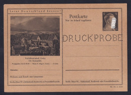 Dt. Reich GANZSACHE  P 305 Probedruck, Lochung DRUCKPROBE, Gelber Karton, SELTEN - Postkarten