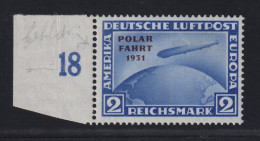 DT. REICH 457 I ** Zeppelin 2 RM Ohne Bindestrich, Postfrisch, Geprüft, 2800,- € - Unused Stamps